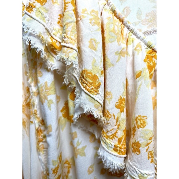 Free People Loretta Floral Tunic Top Cottagecore Oversized Boho Fairy Size M - Picture 6 of 12